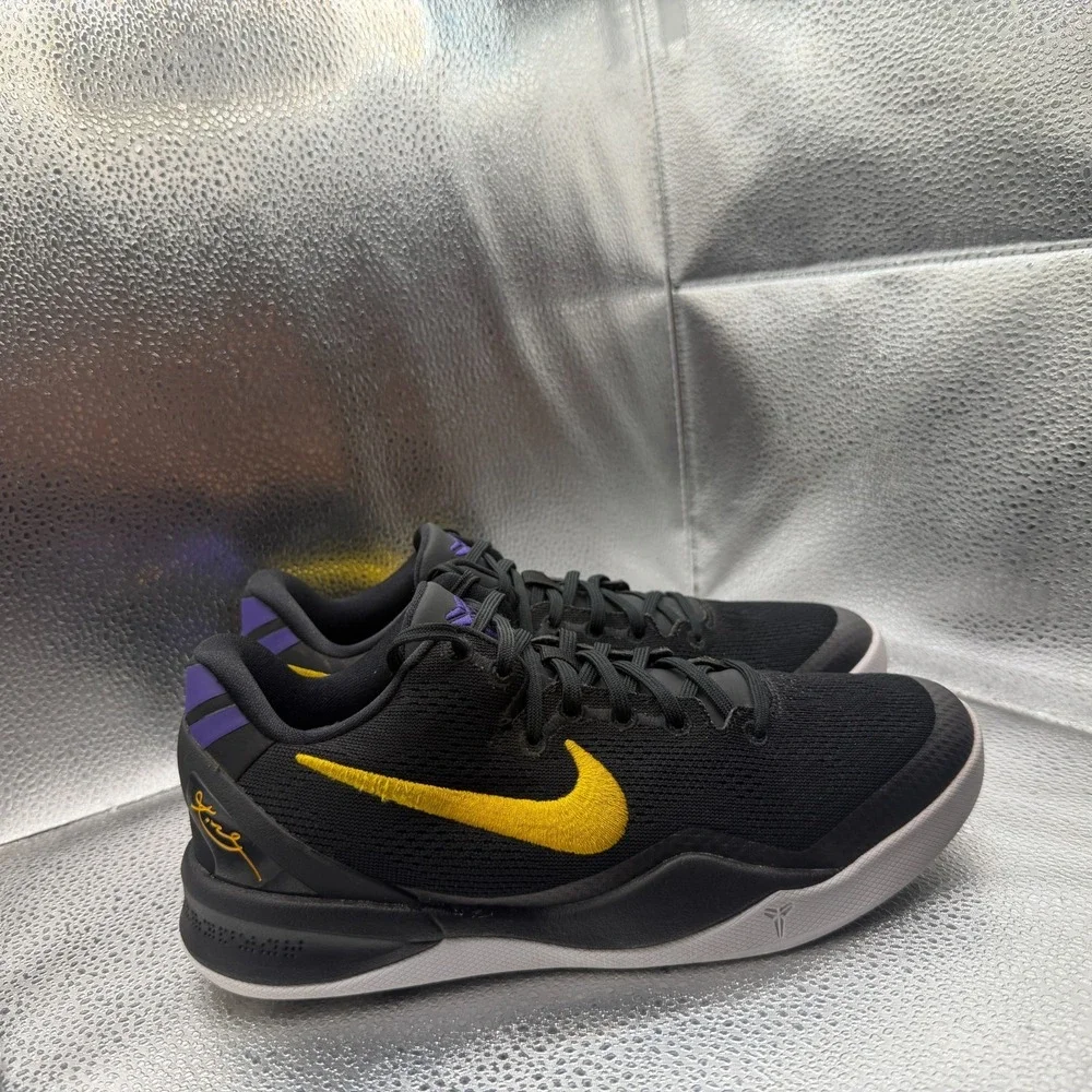 Size 5.5Y Nike Kobe 8 Protro Lakers Away Black‎ Kids Running Shoes FN0266-002